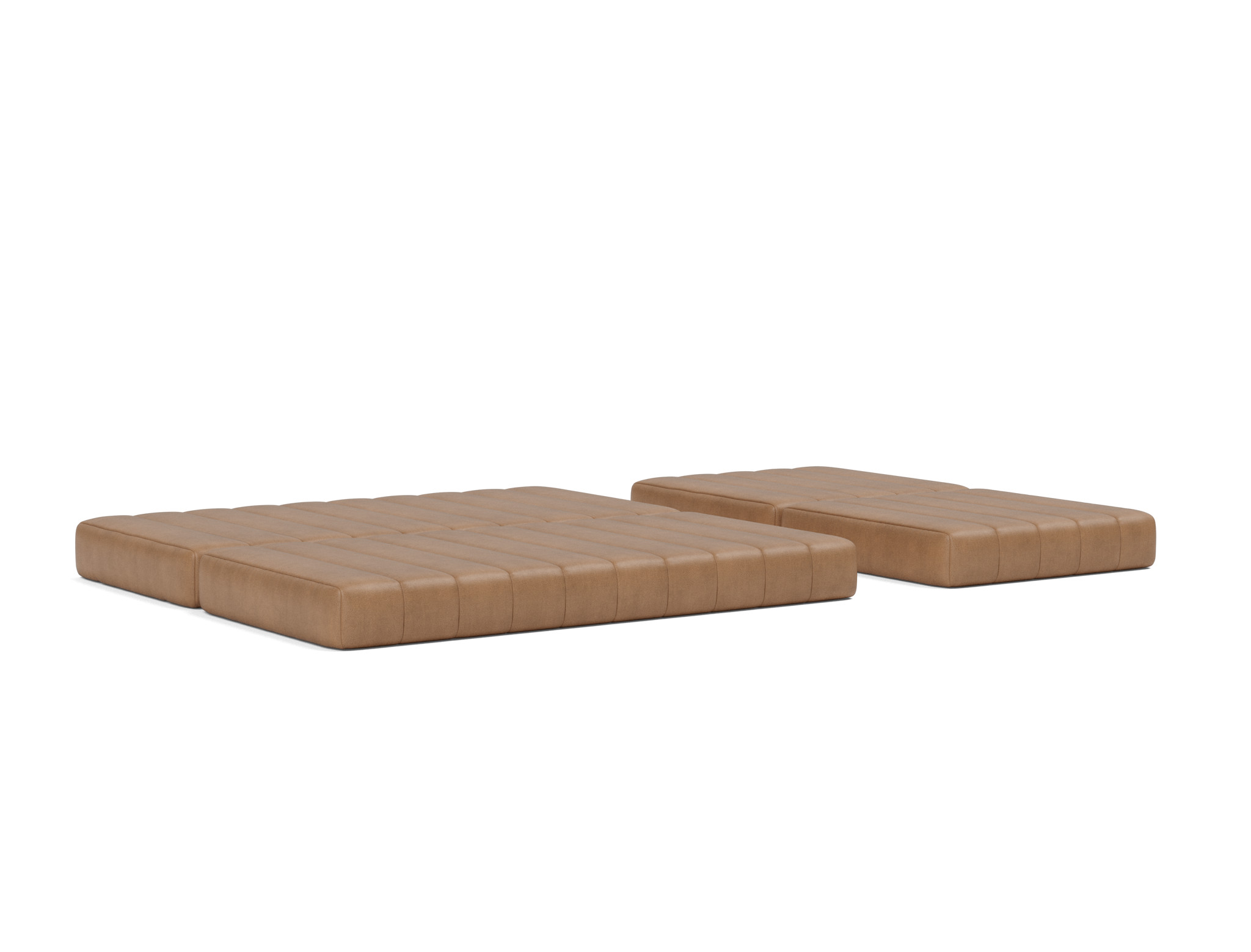 Schlafsofa CozyPad Grand mit Armlehnen Lederoptik Faunal 551-Brown