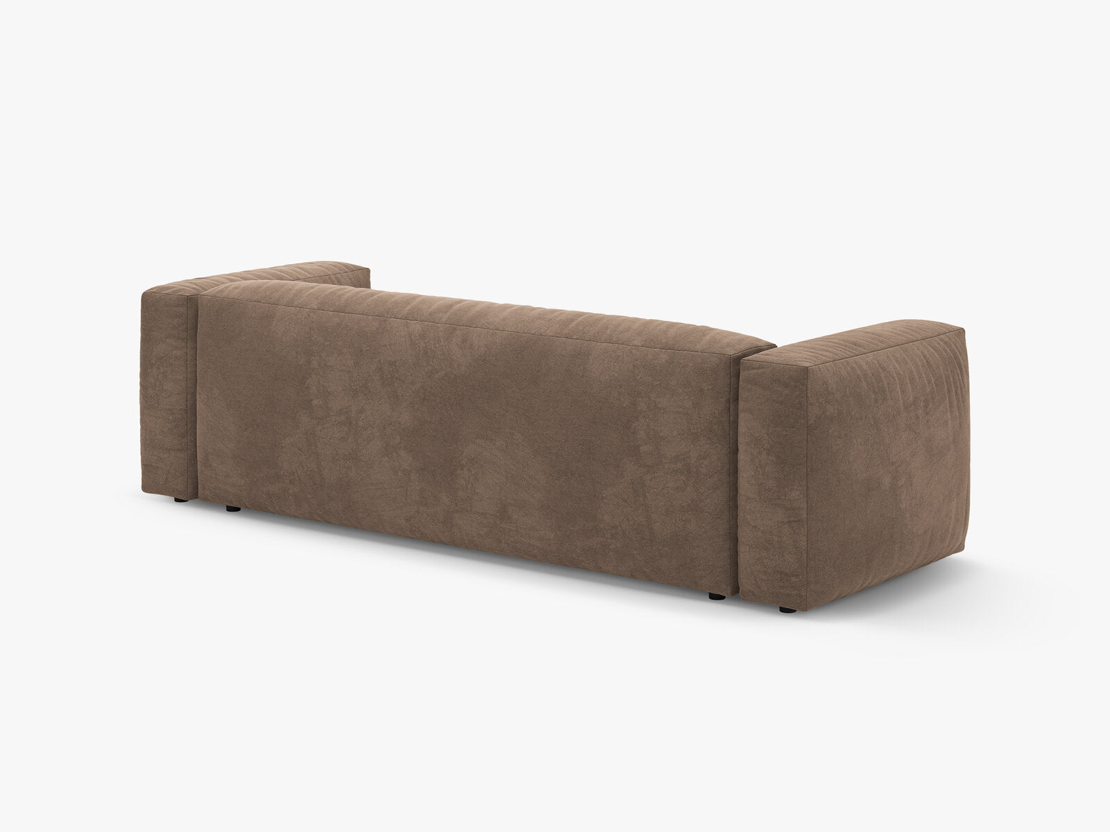 Micadoni Martina Schlafsofa 3-Sitzer Samt Vogue Dunkelbeige