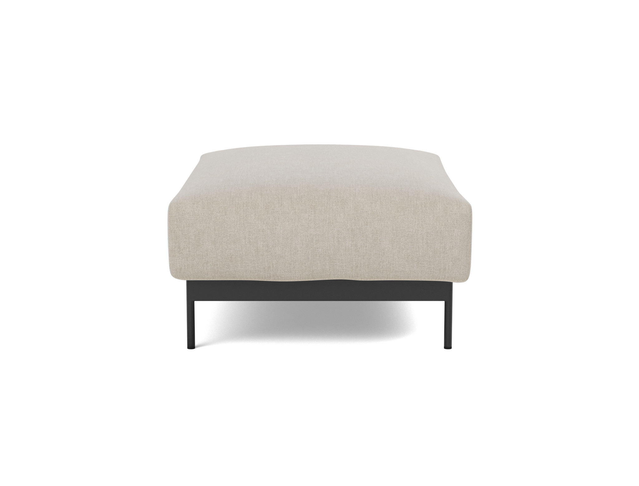 Hocker Malloy Flachgewebe Phobos 586-Latte Beine Schwarzes Metall