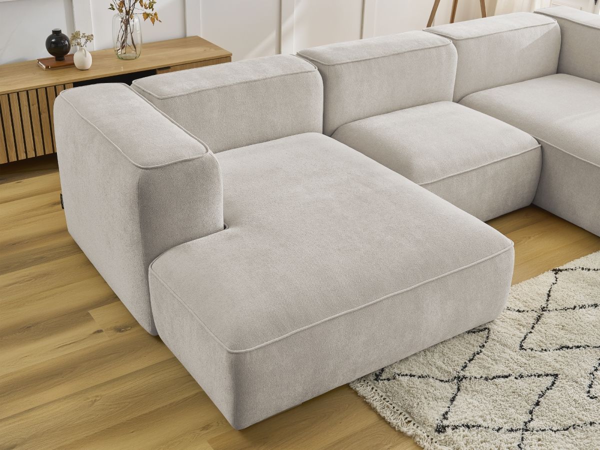 Bobochic Zephyr Wohnlandschaft Strukturstoff Beige