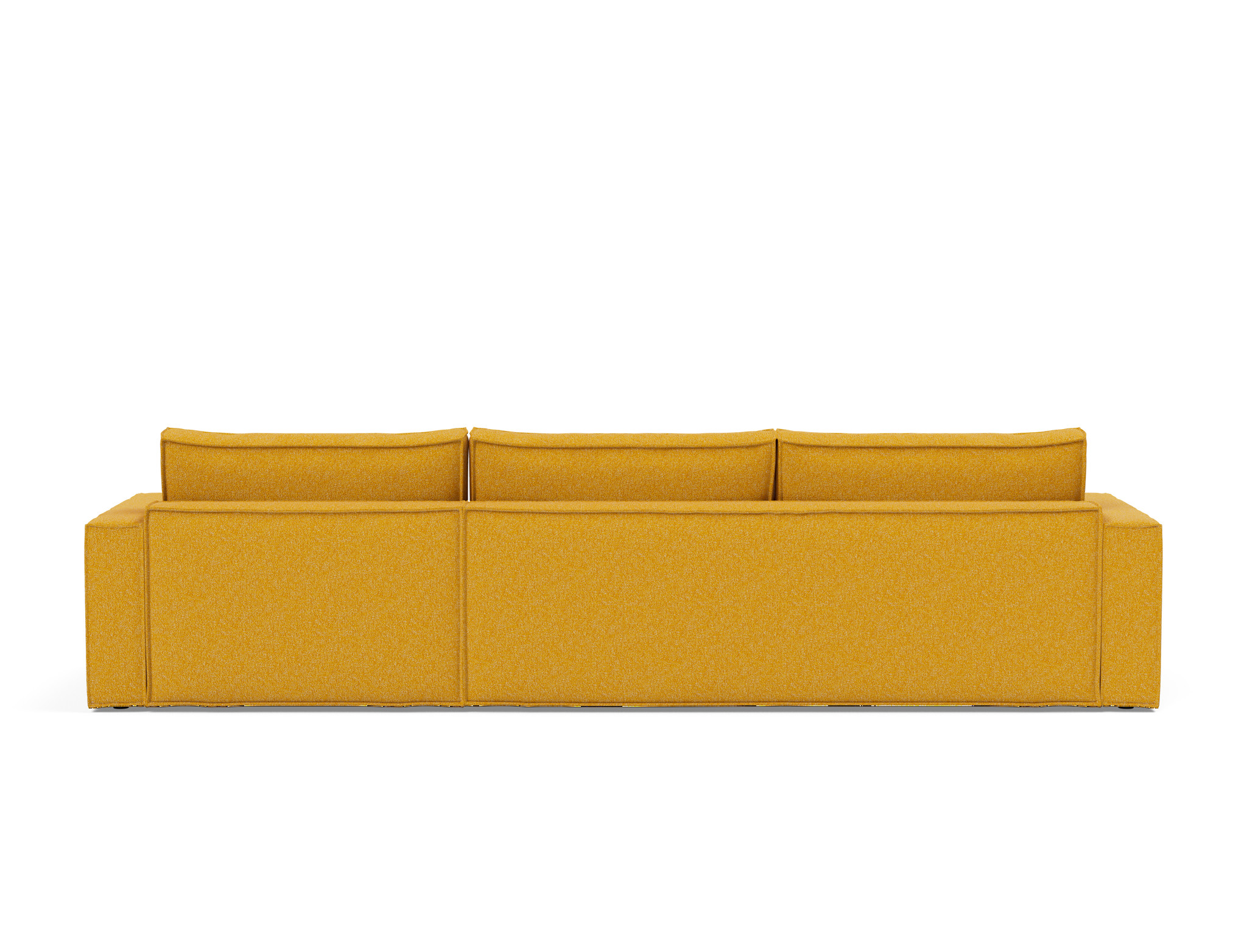 Schlafsofa Newilla mit Chaiselongue Boucle Skandi 536-Ochre