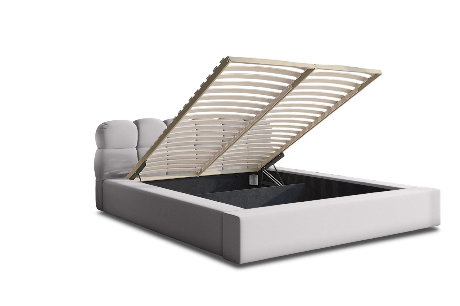 Polsterbett Vento-New Samtstoff 160x200 mit Holzrahmen Piano 13 Hellgrau