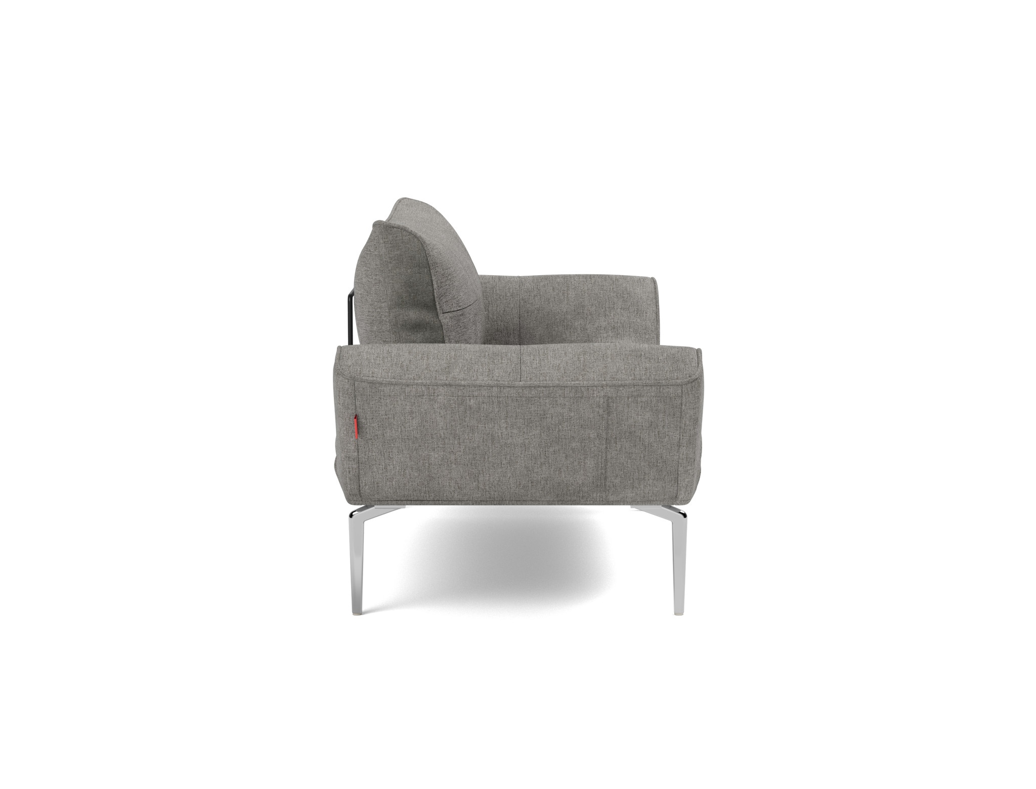 Tagesbett Zeal Flachgewebe Avella 282-Warm-Grey Beine Straw Aluminium