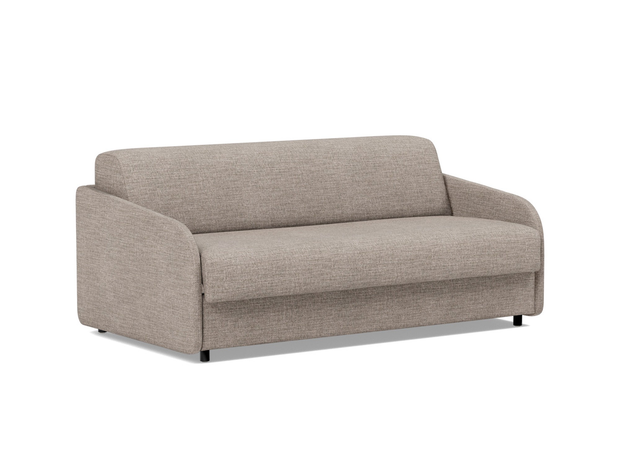 Schlafsofa Eivor mit Taschenfederkernmatratze 140 Chenille Yuveno 472-Warm-Grey
