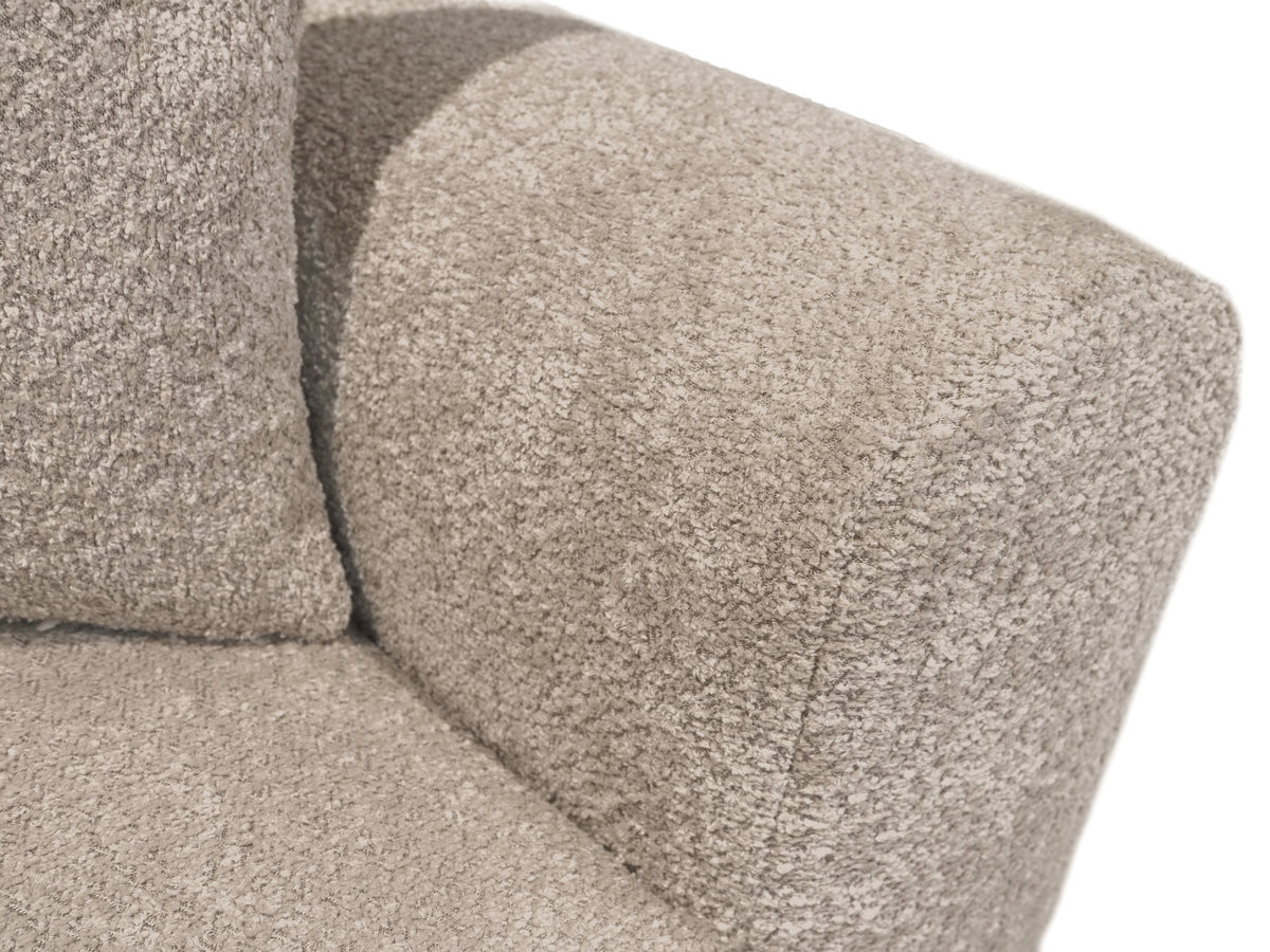 Bobochic Roxelane Schlafsofa 3-Sitzer mit Bettkasten Bouclé-Stoff Beige