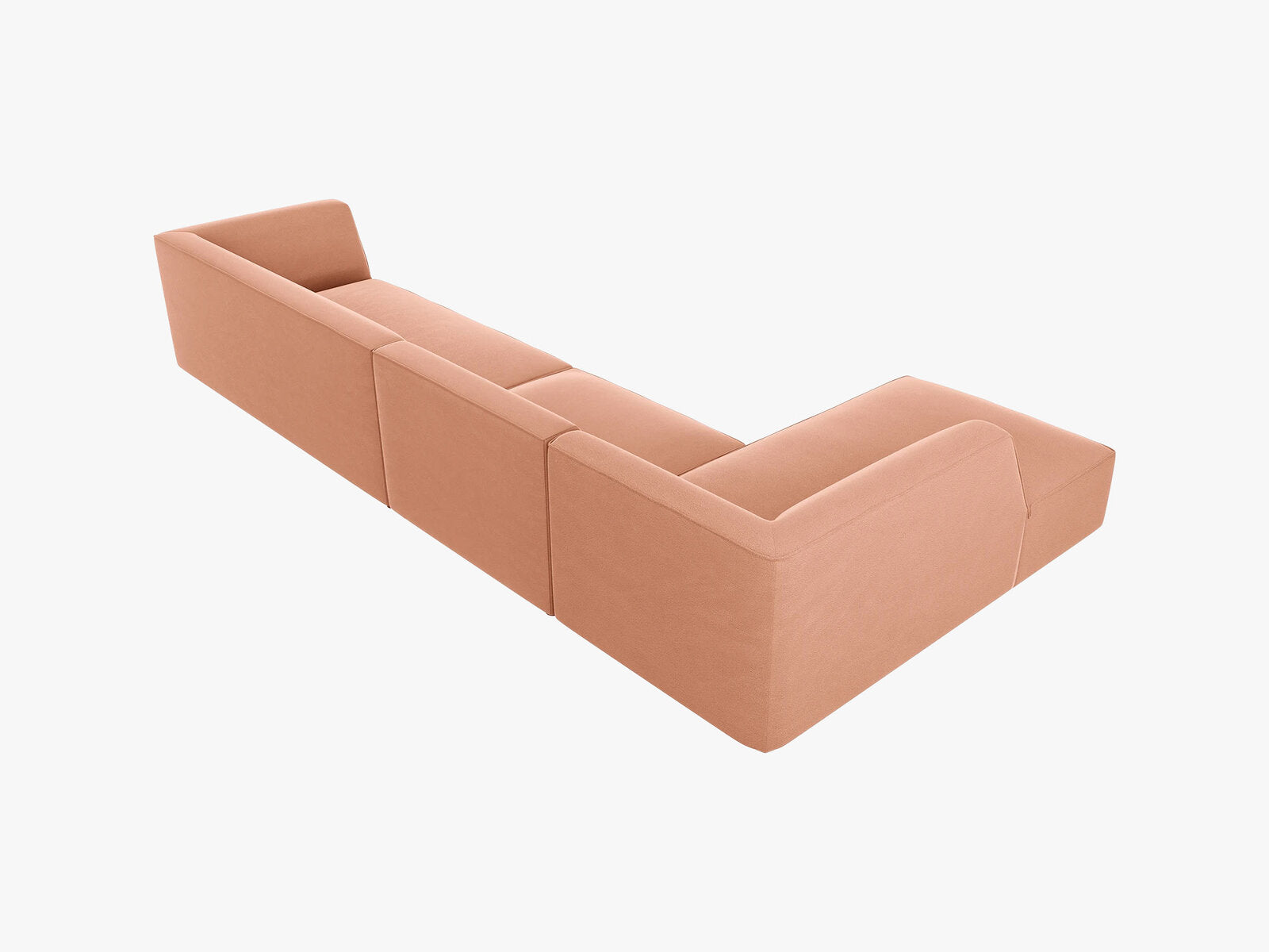 Micadoni Ecksofa Ruby 5-Sitzer Links Samt Salvador Rosa