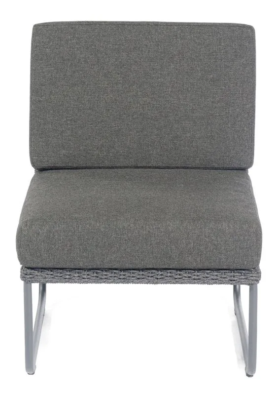 Lounge-Mittelmodul Poison Polypropylen Anthrazit Aluminium Anthrazit 1 Sitzer moebelfaktor