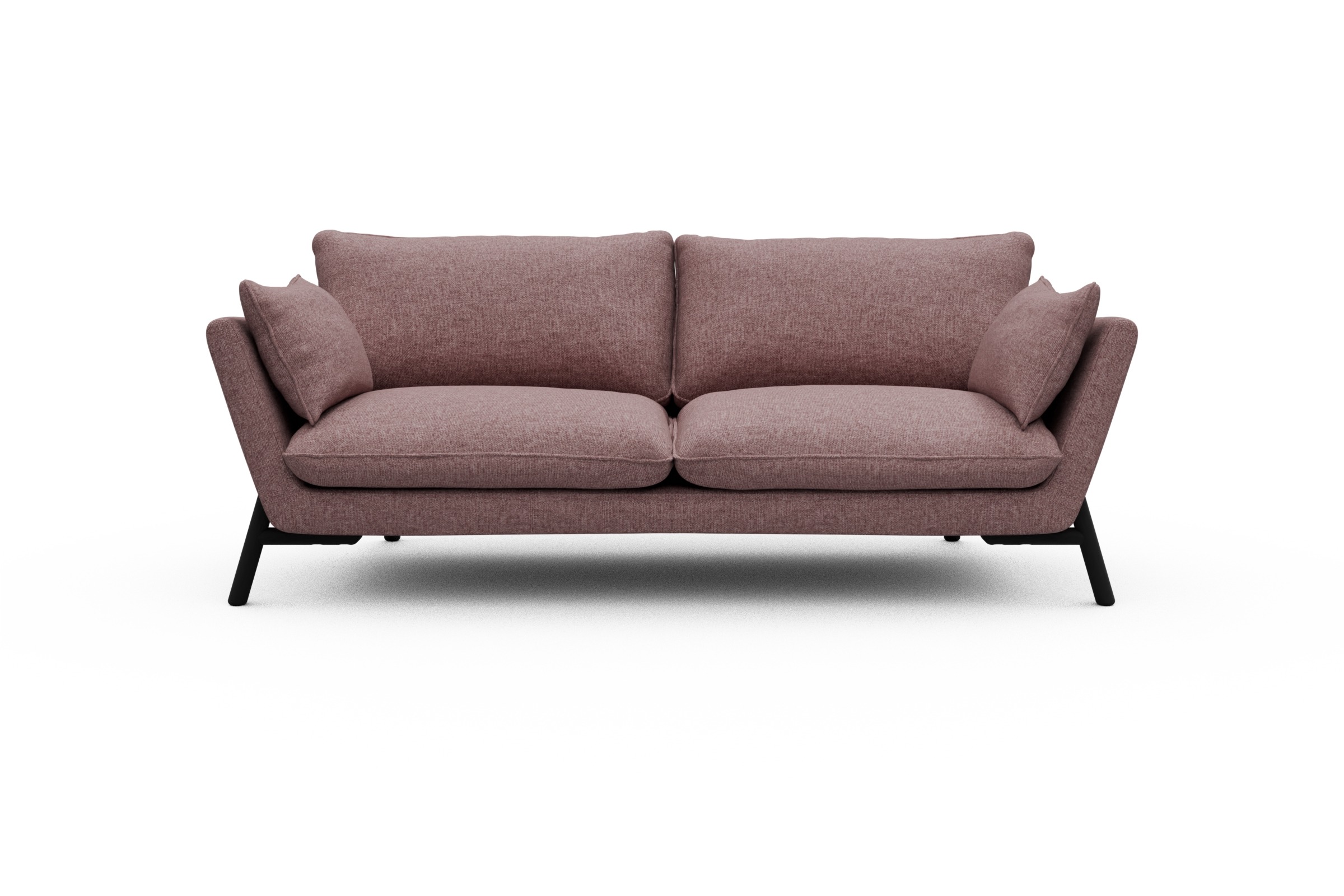 Skandi Home Sofa Emil 3-Sitzer Beinfarbe Eiche Schwarz Sama-Flamingo moebelfaktor