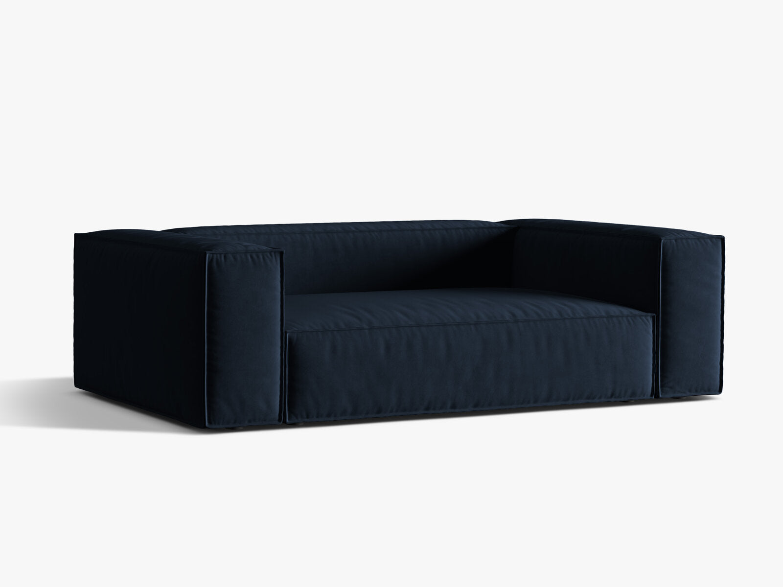 Micadoni Sofa Nuria 3-Sitzer Samt Dunkelblau