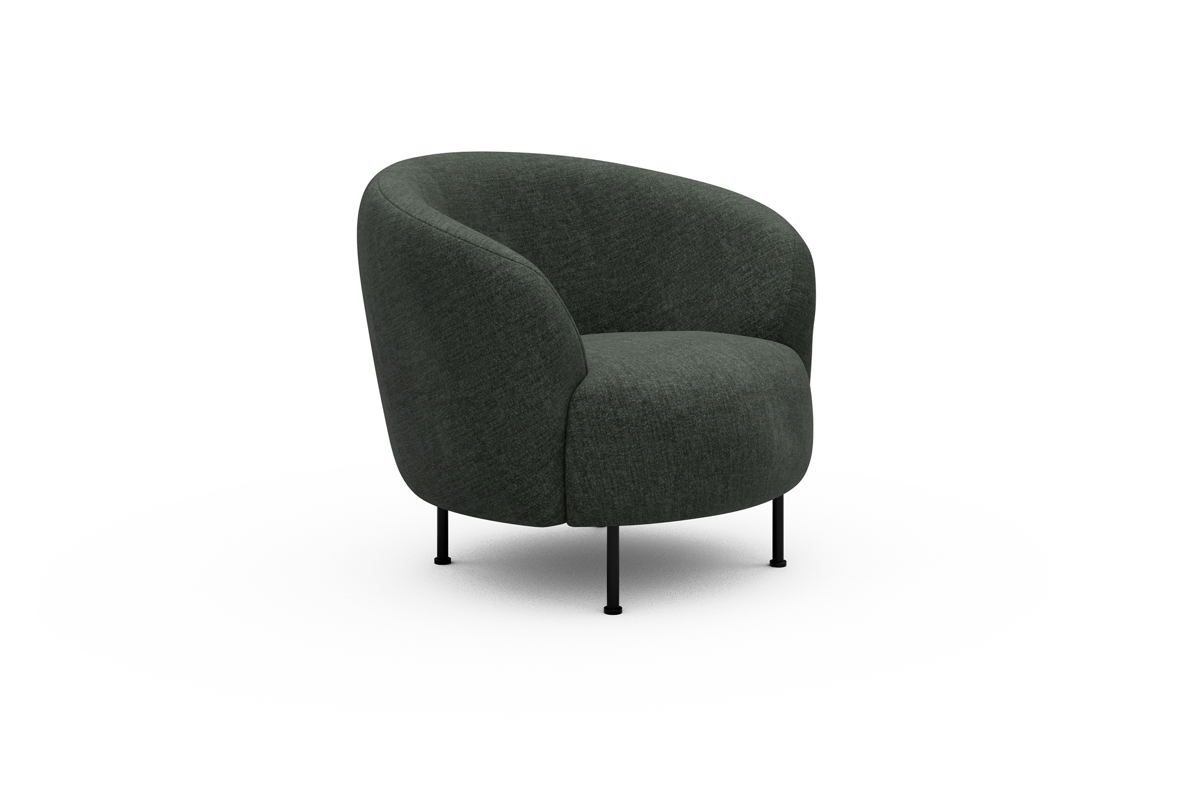 Sessel Ronda Metallbeine Schwarz Aivi-Pine-Green