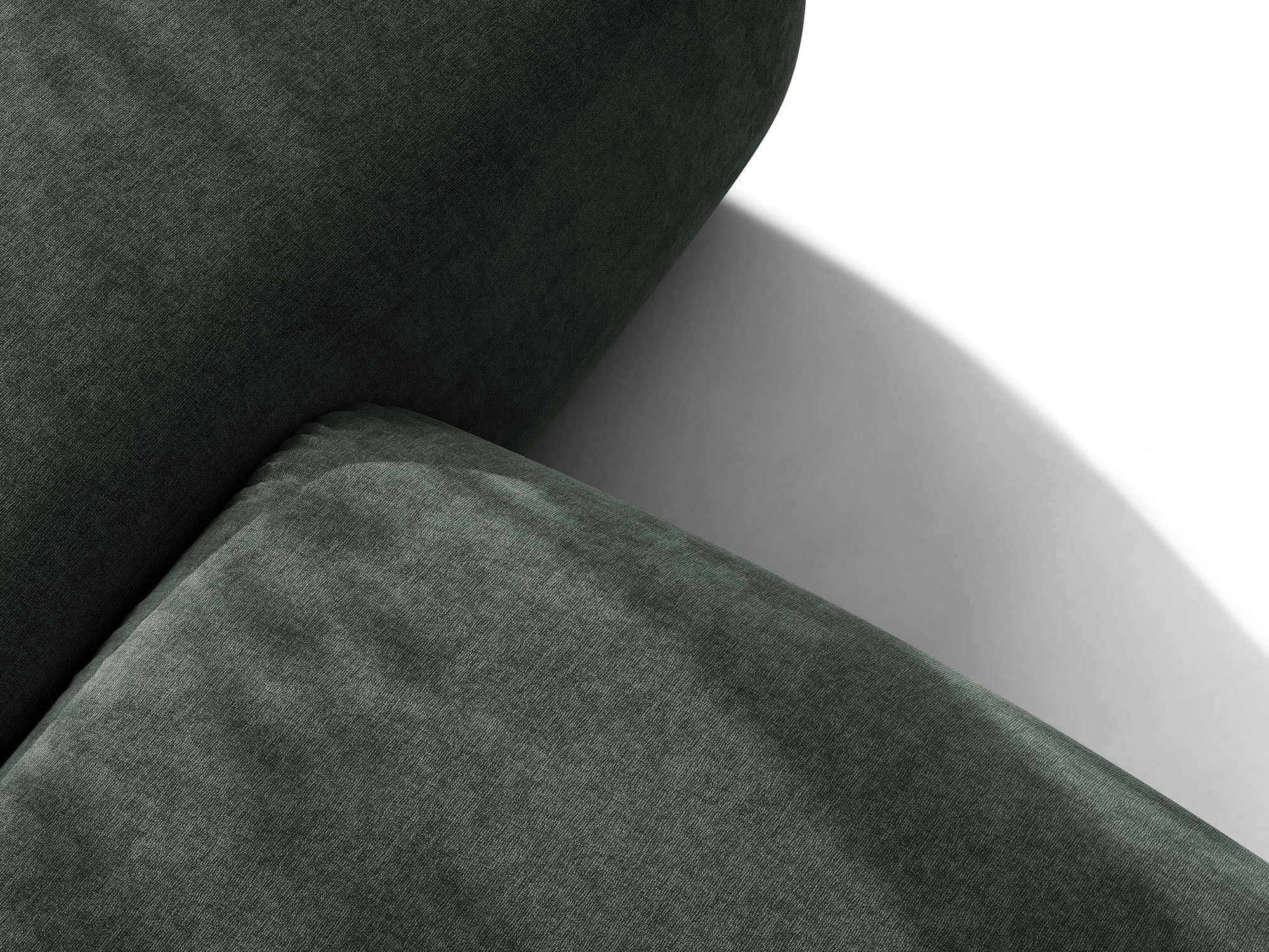 Micadoni Ophelia Sofa 3-Sitzer Strukturierter Stoff Liberty Moosgrün