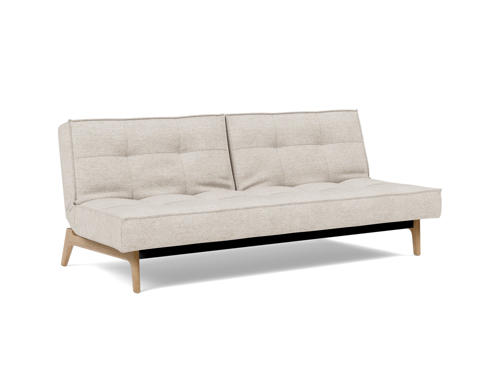 Schlafsofa Splitback Chenille Yuveno 470-Natural Beine Eiche