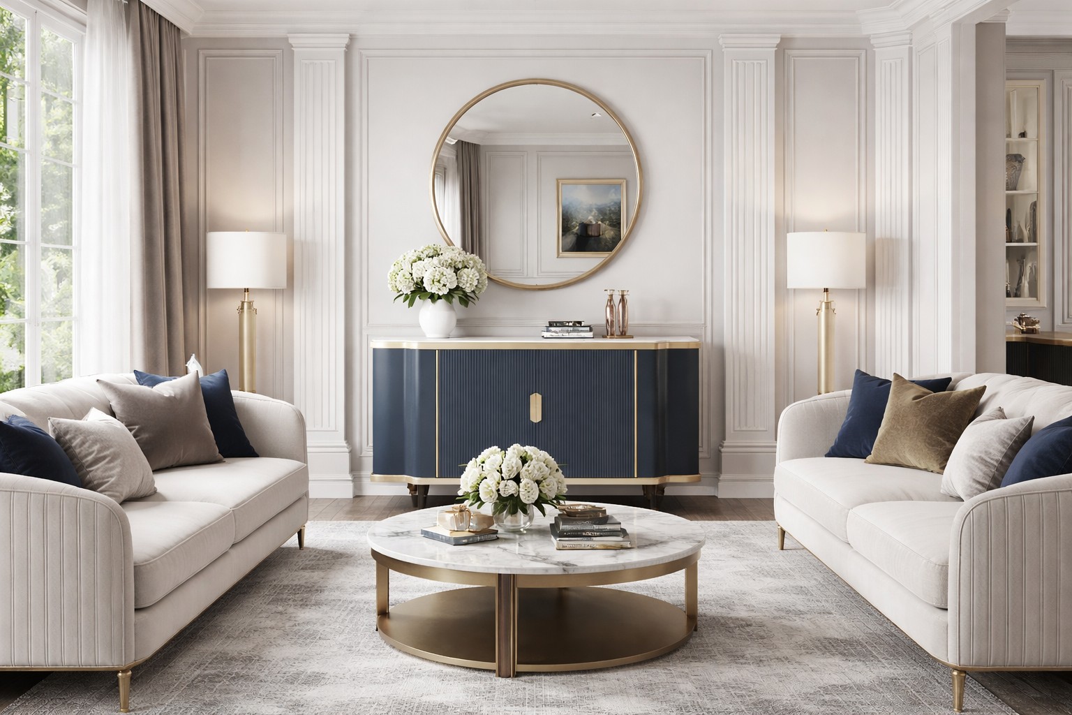 Livin Hill Sideboard Stilig Dunkles Graublau