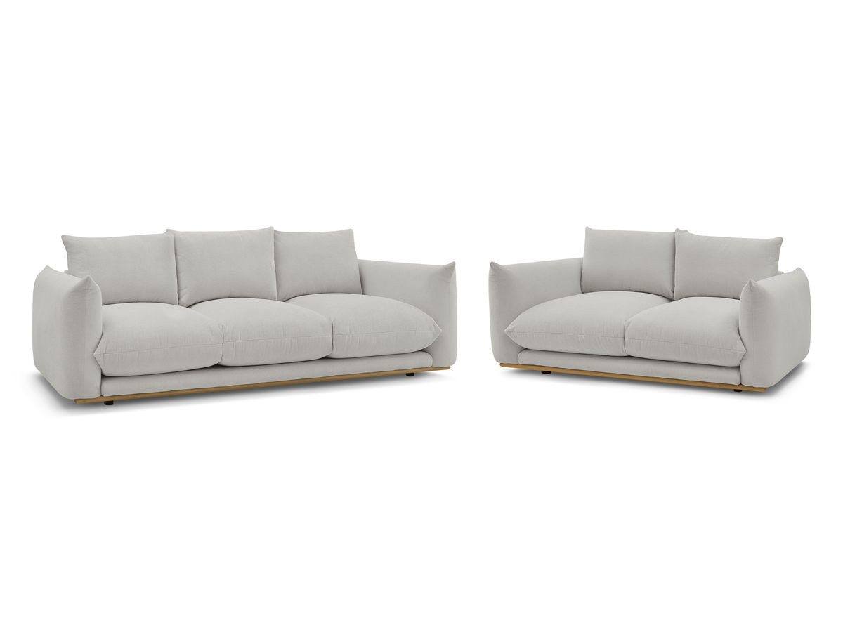 Bobochic Ernest Sofa 5-Sitzer Stoff Hellgrau