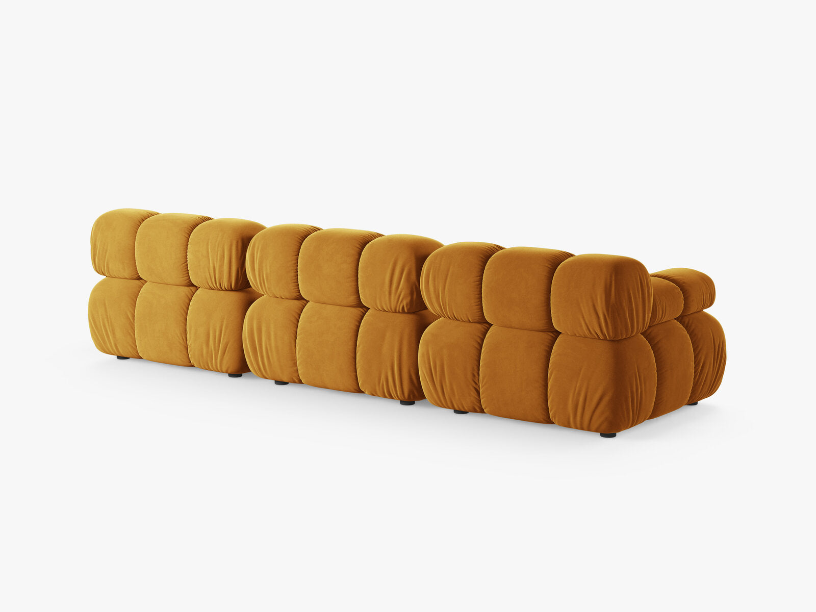 Micadoni Modulares Sofa Bellis 3-Sitzer Samt Venus Gelb