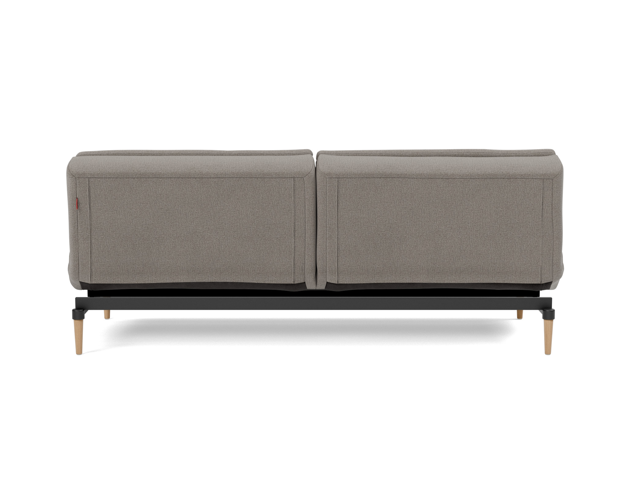 Schlafsofa Dublexo Flachgewebe Mixed Dance 521-Grey Beine Styletto Eiche hell