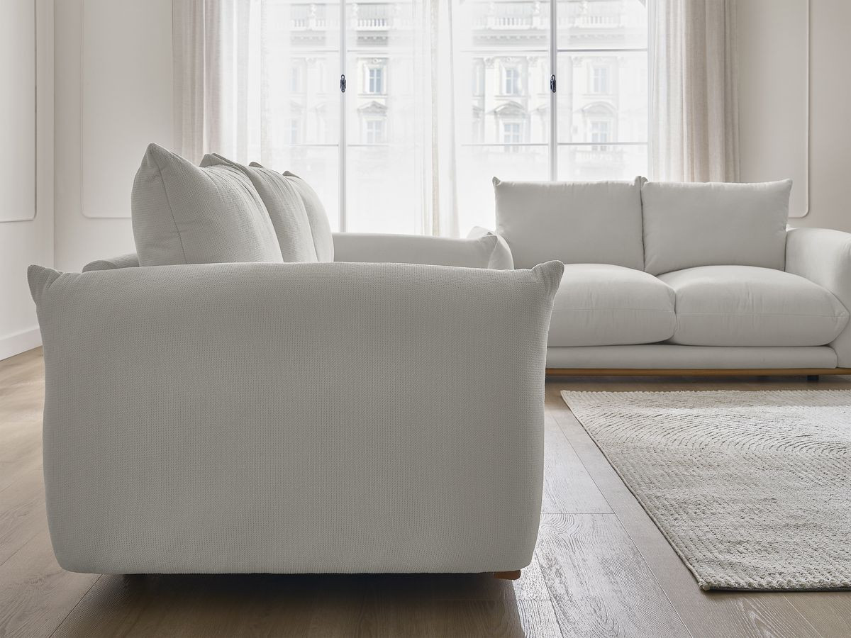 Bobochic Ernest Sofa 5-Sitzer Stoff Hellgrau