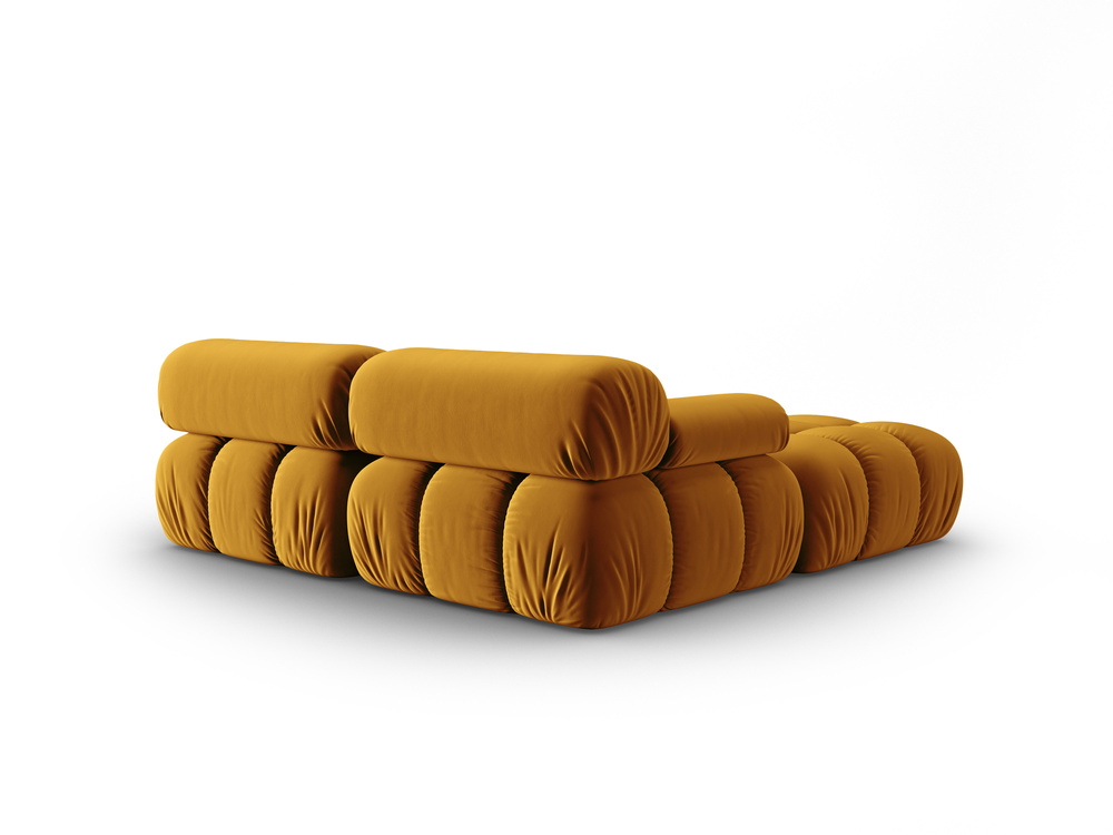 Cosmopolitan Design Modulares Ecksofa Cortina 3-Sitzer Samt Bluvel Gelb