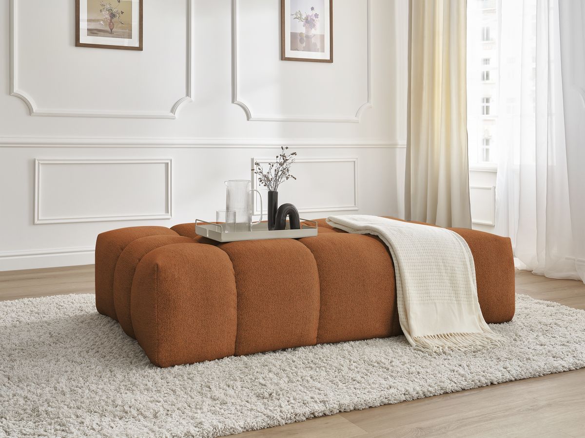 Bobochic Everest Pouf 166 × 100 cm Melange-Stoff Orange