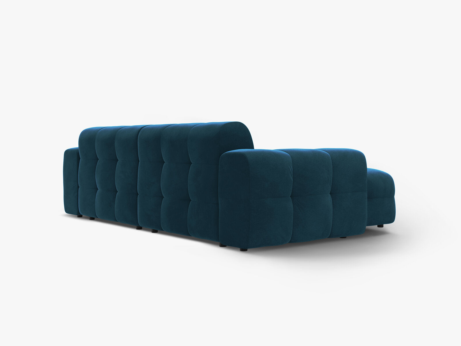 Micadoni Ecksofa Kendal 4-Sitzer Links Samt Magic Velvet Marineblau