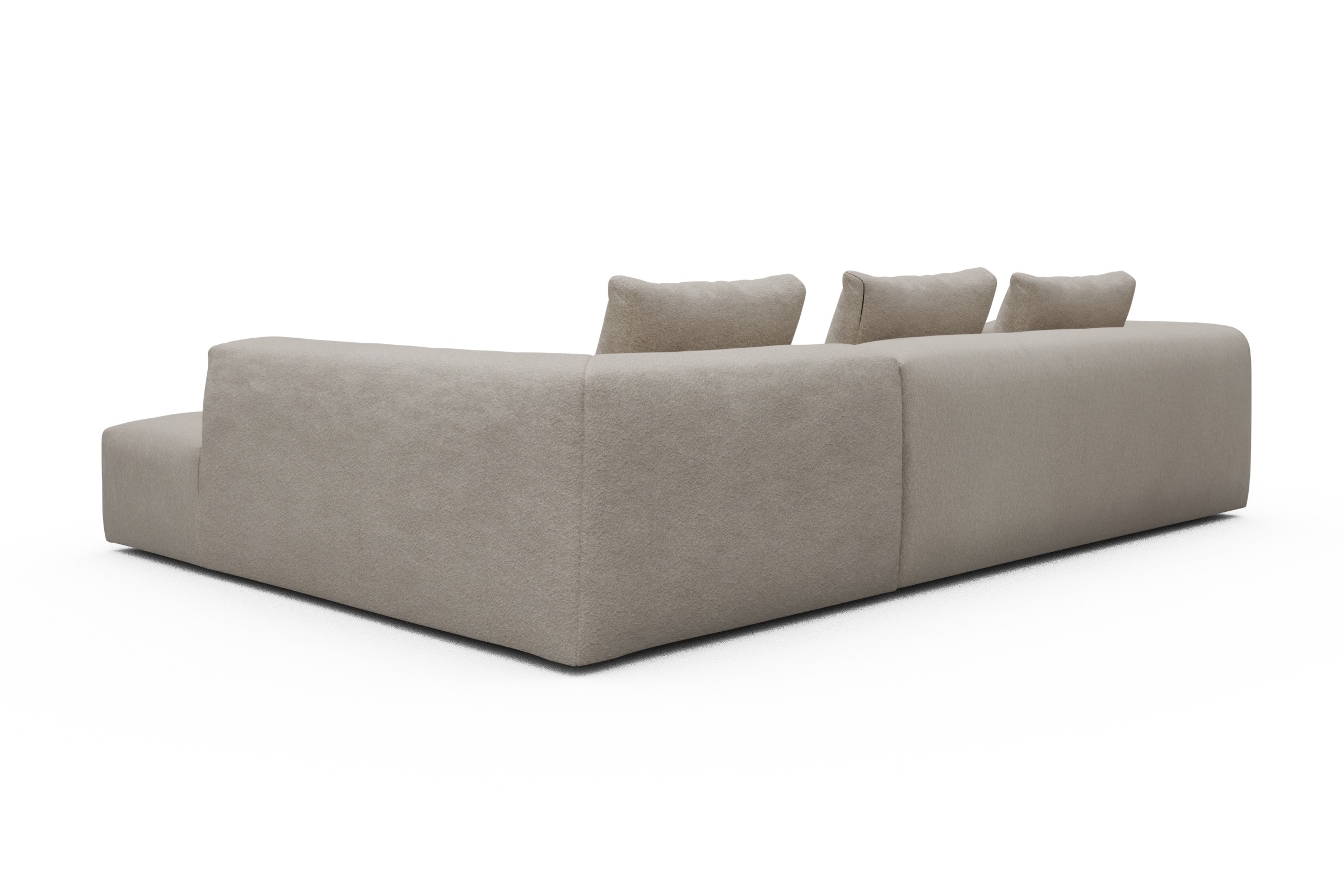 Ecksofa Fred Relax-Ecke rechts mit 2,5-Sitzer Aivi-Lace-Beige