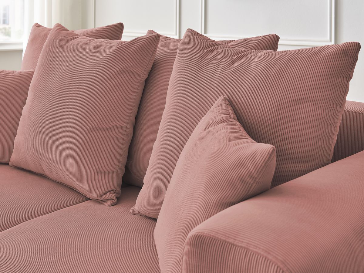Bobochic Sidonie Sofa 5-Sitzer Cordsamt Rosa