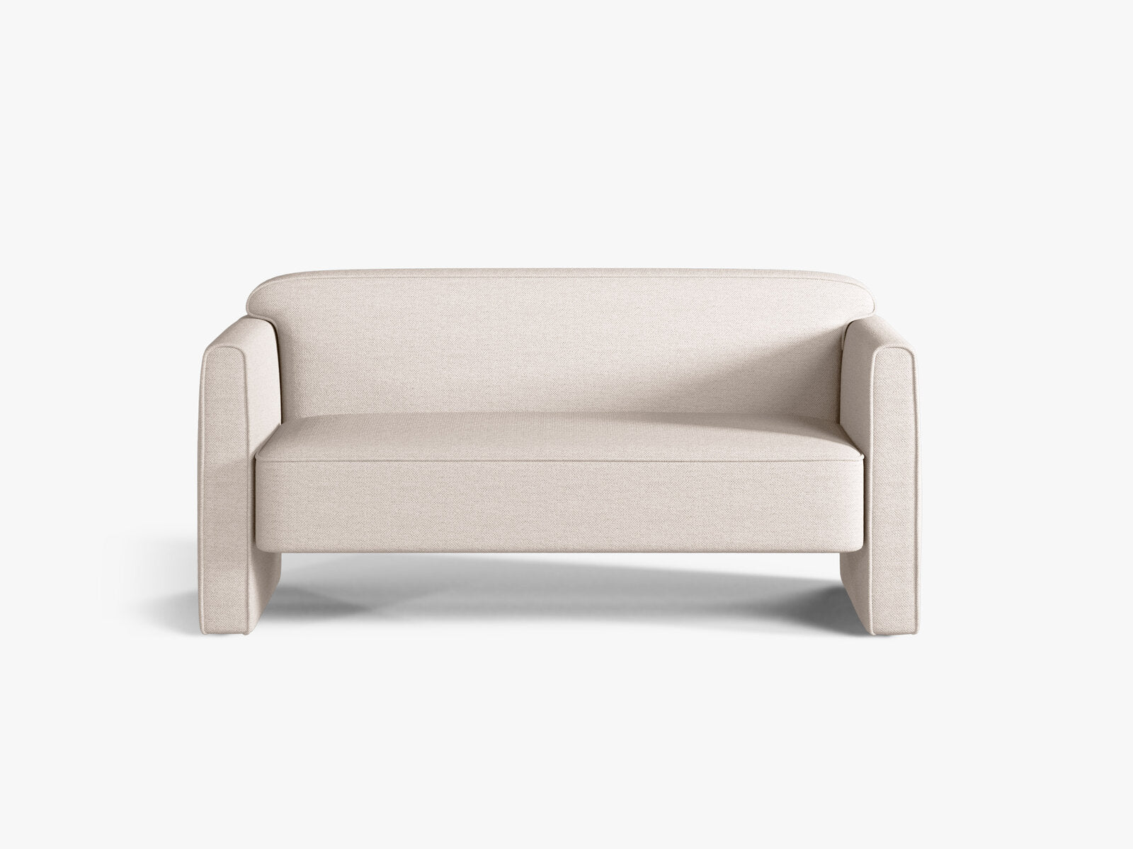 Micadoni Sofa Abby 2-Sitzer Strukturierter Stoff Heritage Beige