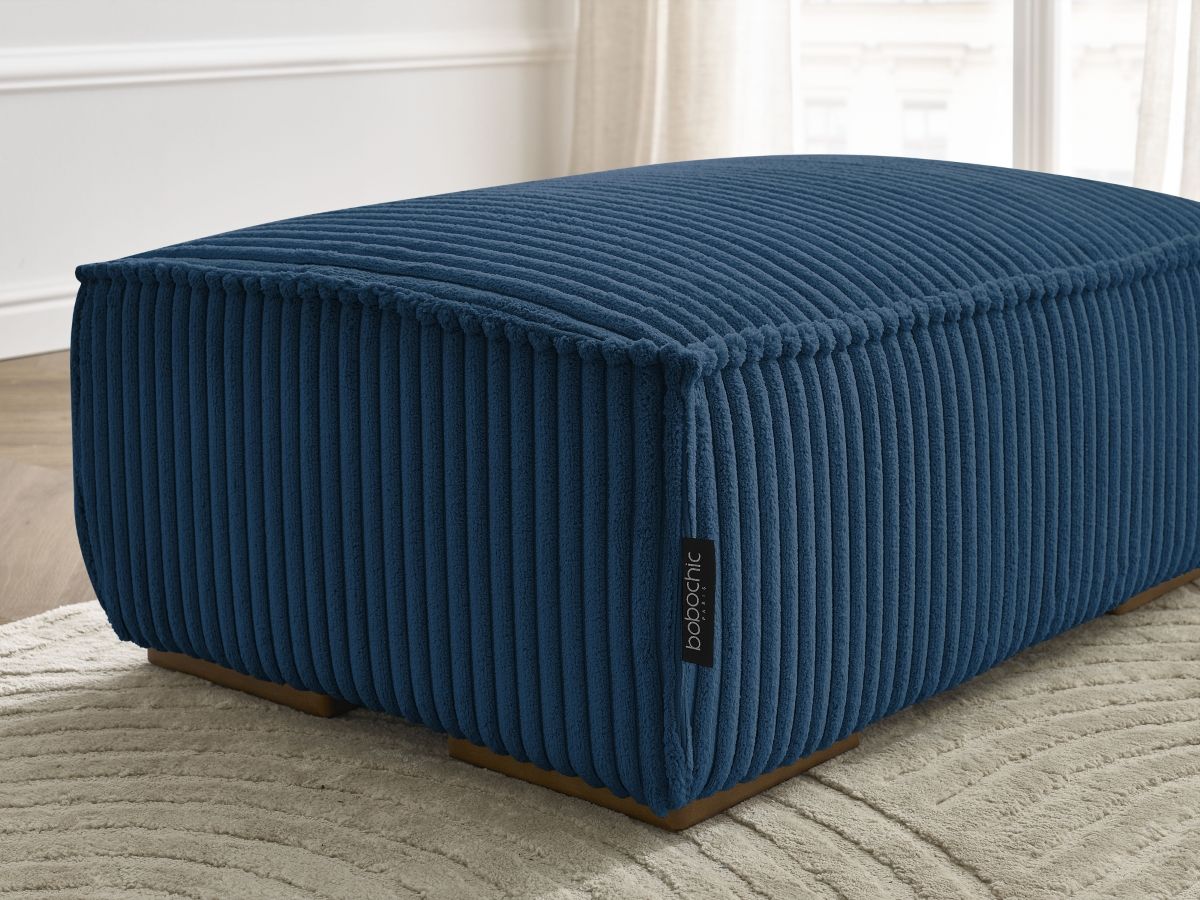 Bobochic Chelsea Pouf Breitcord weich Dunkelblau