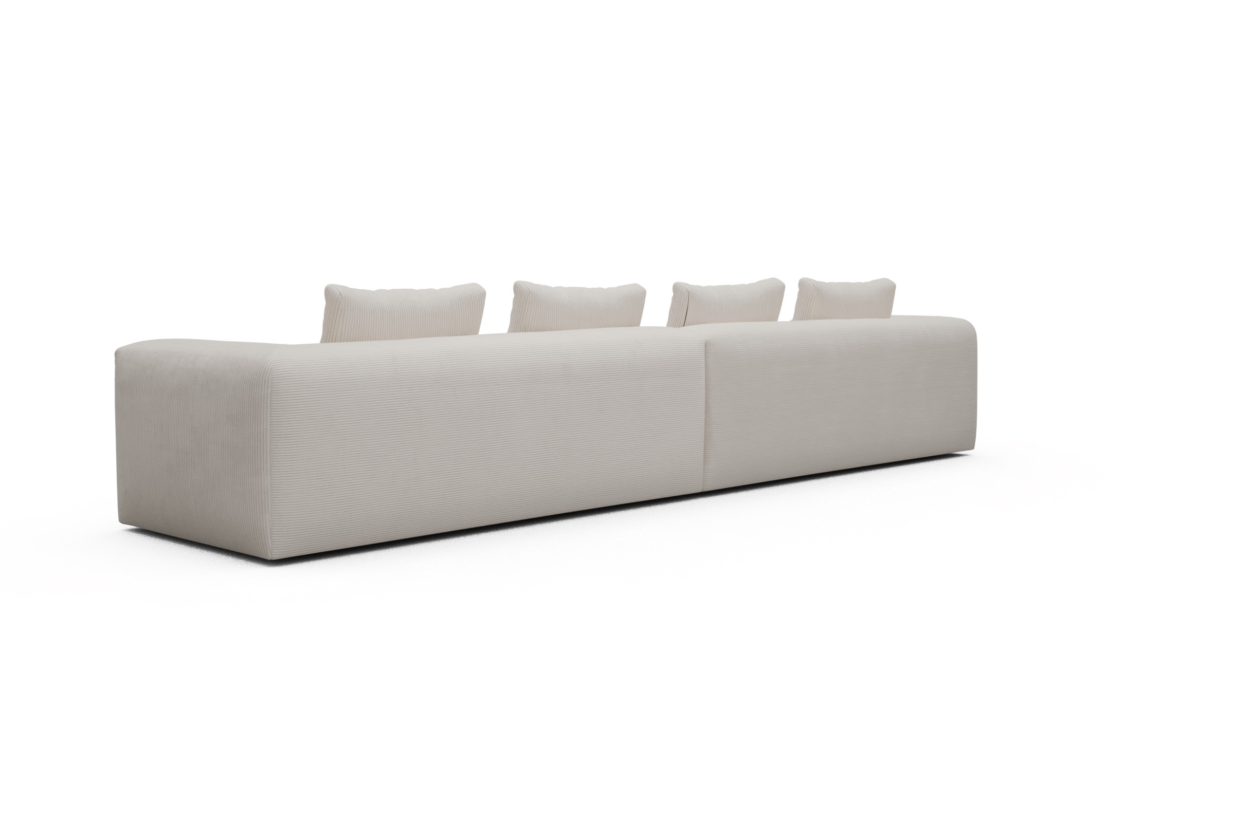 Sofa Modulares XXL Sofa Fred 5-Sitzer Corduroy-Ivory