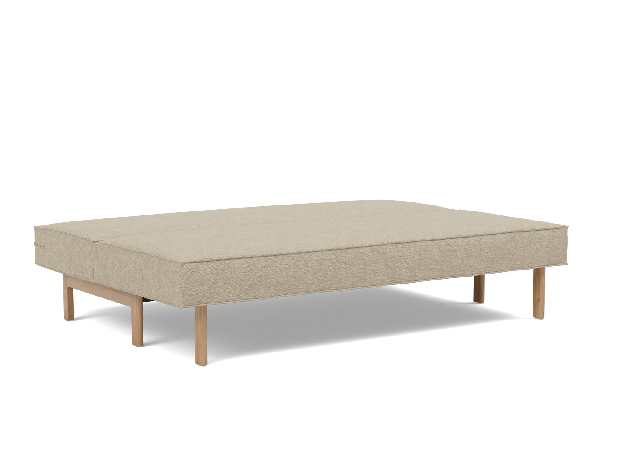 Schlafsofa Sly Strukturierter Stoff Taura 356-Sand Beine Eiche