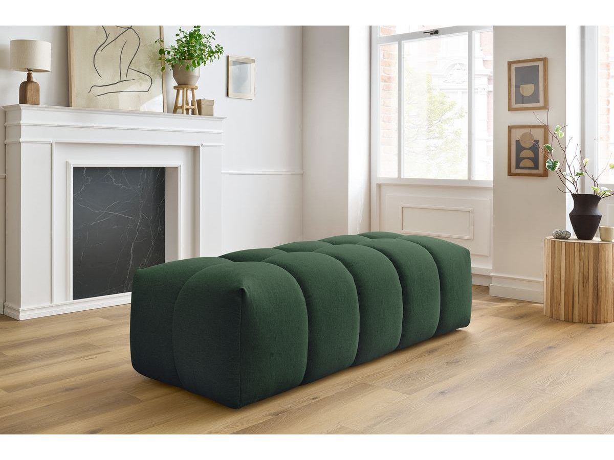 Bobochic Mont-blanc Pouf Melange-Stoff Grün