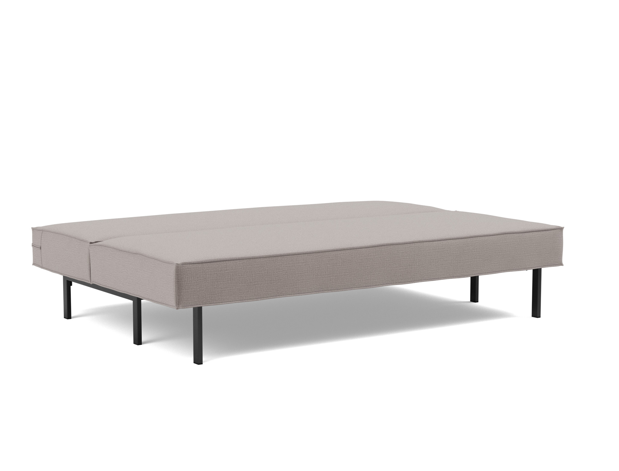Schlafsofa Sly Chenille Esina 418-Truffle Beine Schwarzes Metall