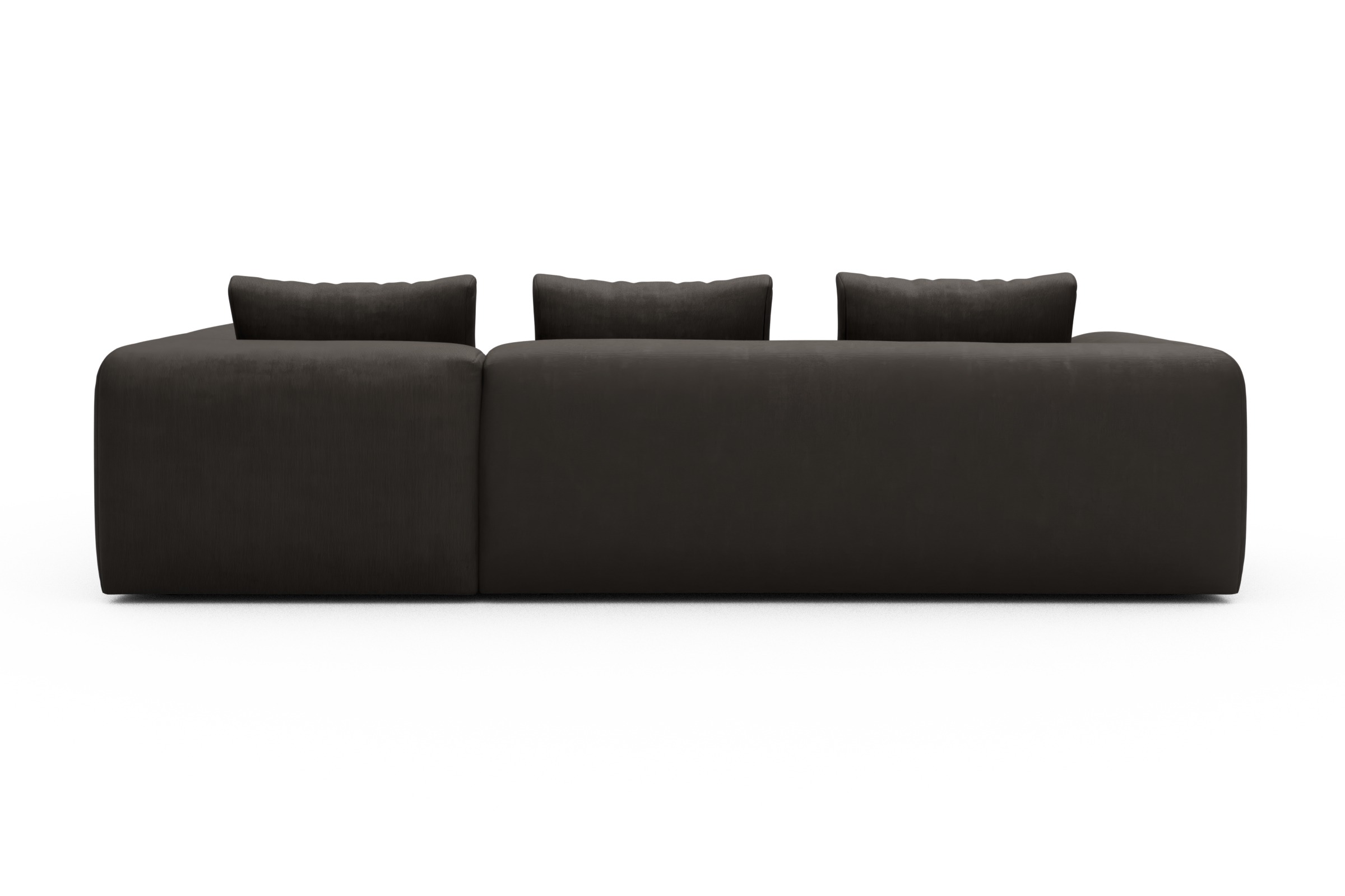 Ecksofa Fred 2x 2,5-Sitzer rechts offen Cordufine-Taupe