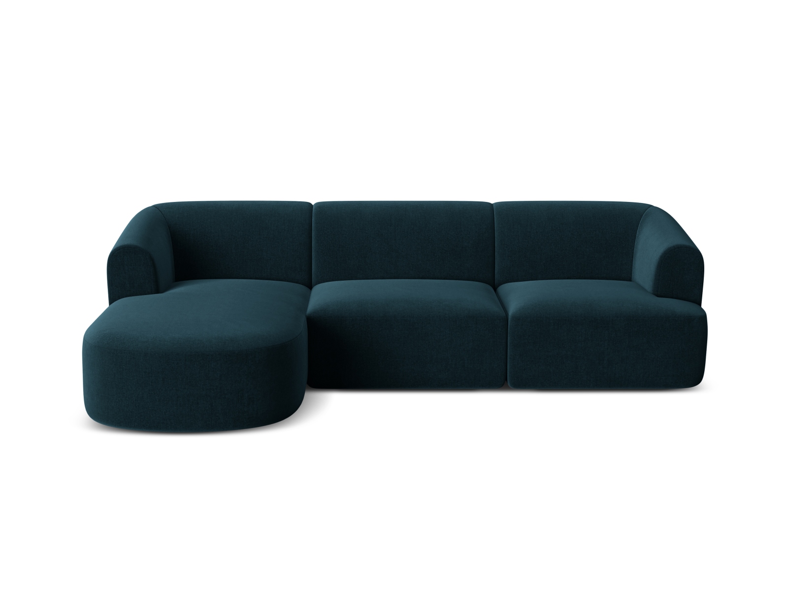 Cosmopolitan Design Ecksofa Campi 4-Sitzer Samt Vogue Tiefes Petrol Links