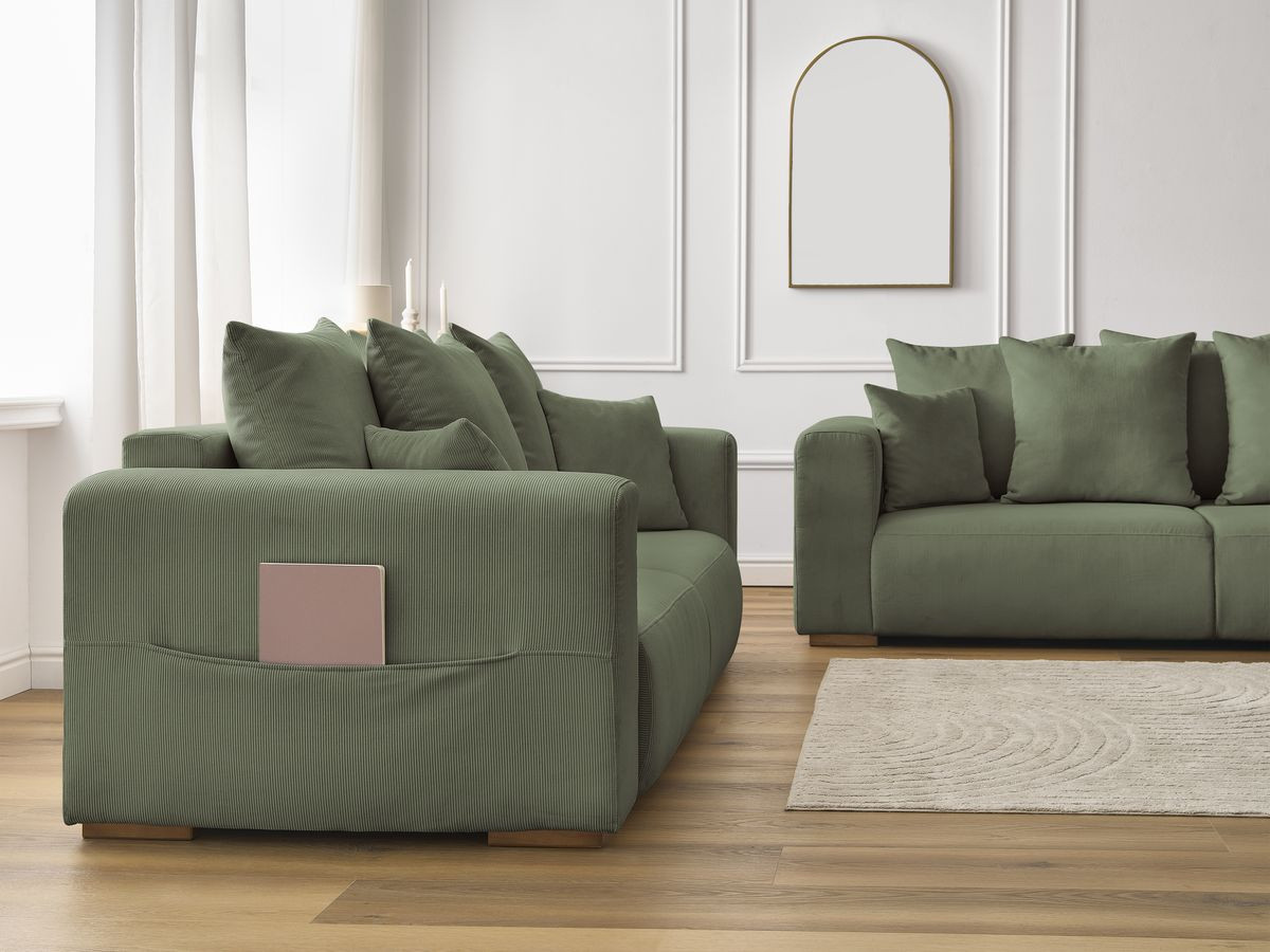 Bobochic Sidonie Sofa 5-Sitzer Cordsamt Grün