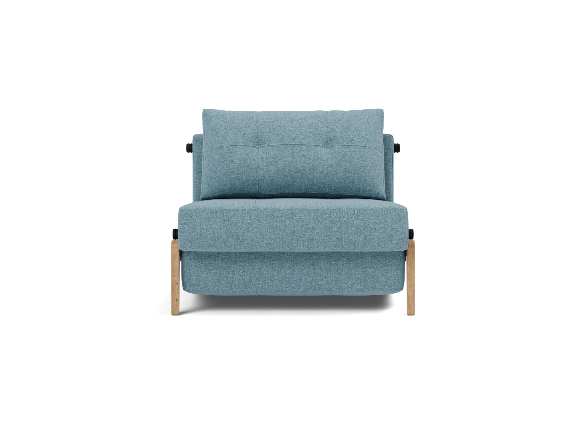 Schlafsessel Cubed 90 Flachgewebe Mixed Dance 525-Light-Blue Beine Eiche
