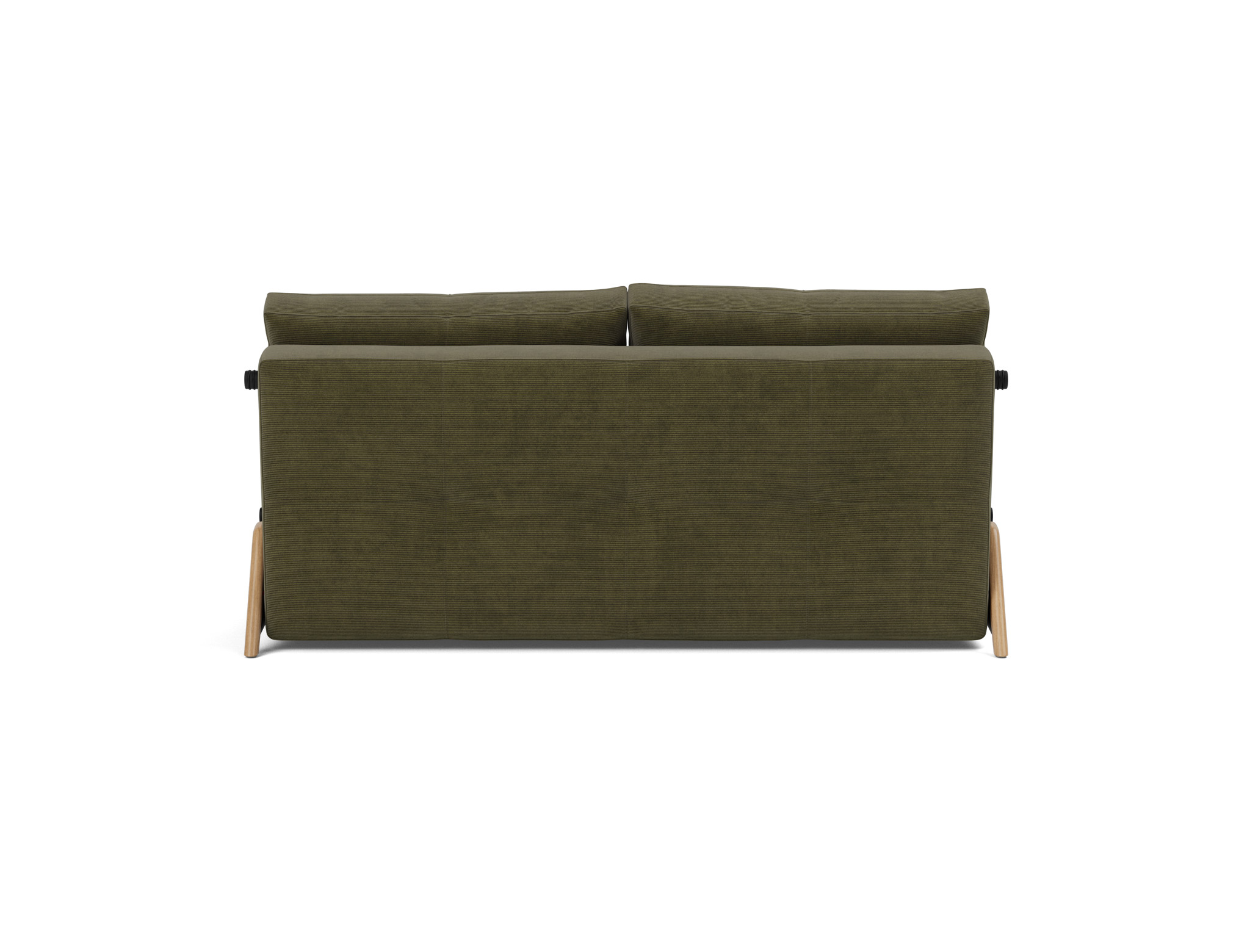 Schlafsofa Cubed 160 Kord Cordufine 316-Pine-Green Beine Eiche