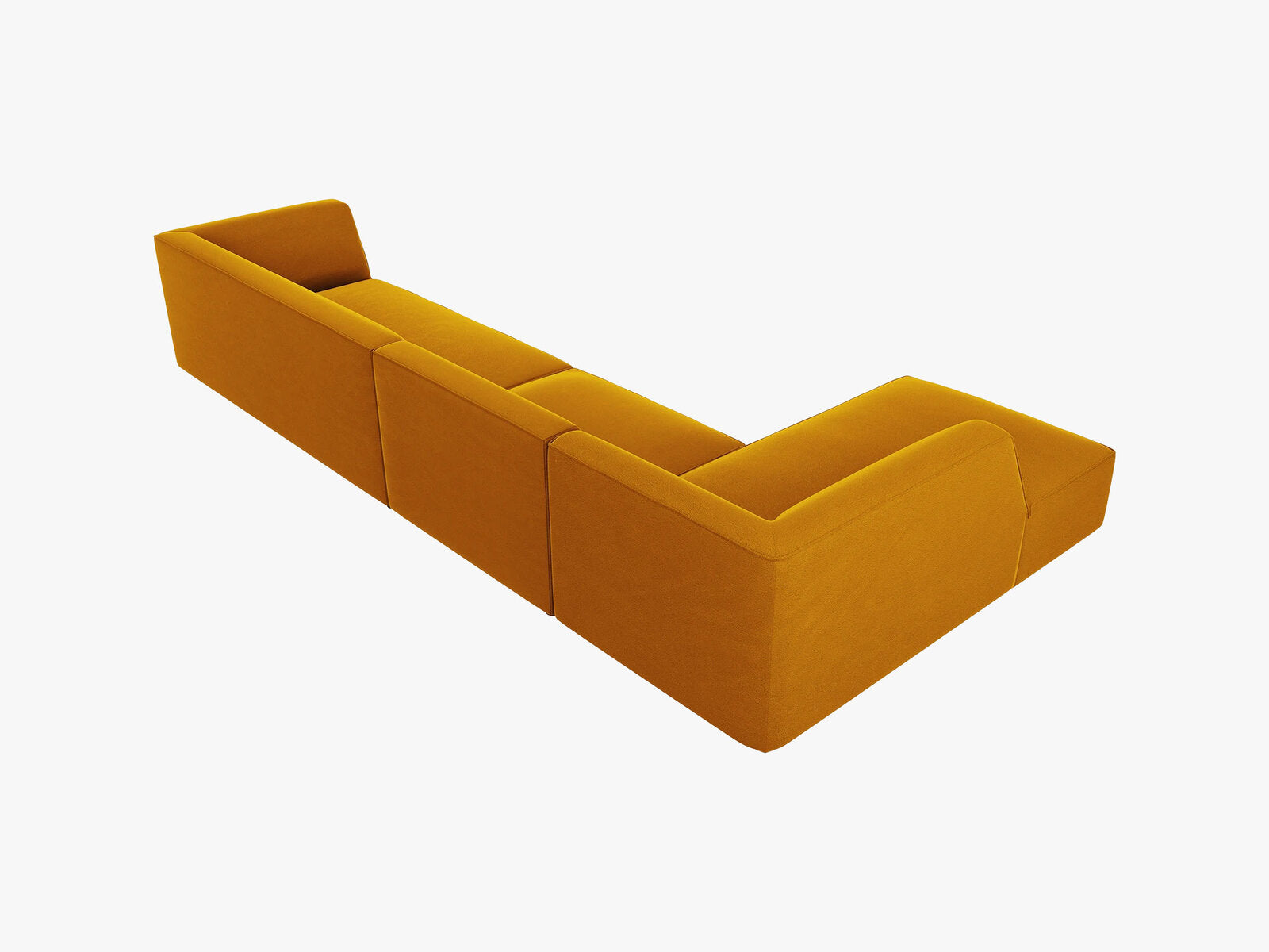 Micadoni Ecksofa Ruby 5-Sitzer Links Samt Salvador Gelb