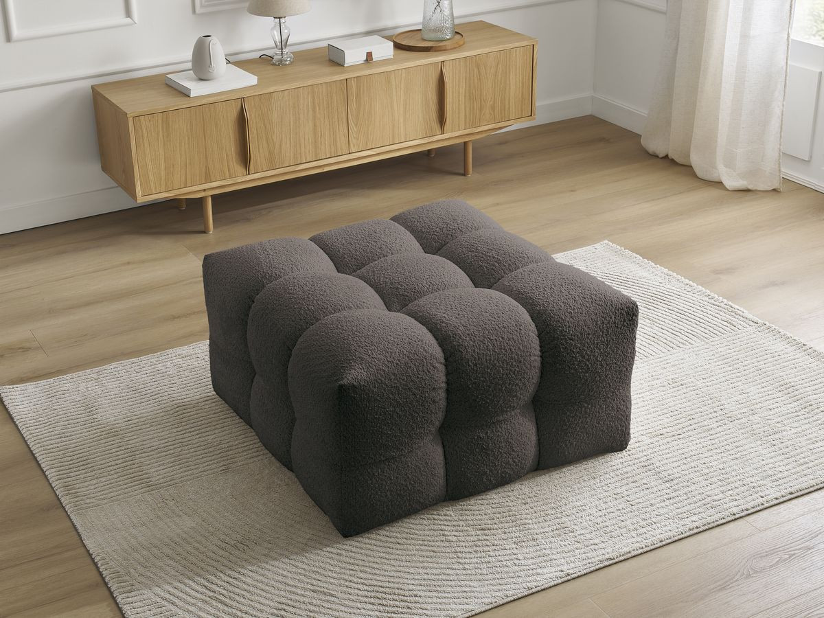 Bobochic Cloud Pouf Bouclé-Stoff Braun