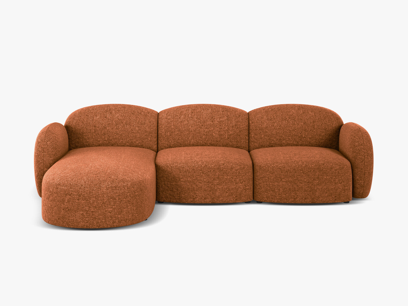 Micadoni Ecksofa Blair 4-Sitzer Links Chenille Eden Ziegel