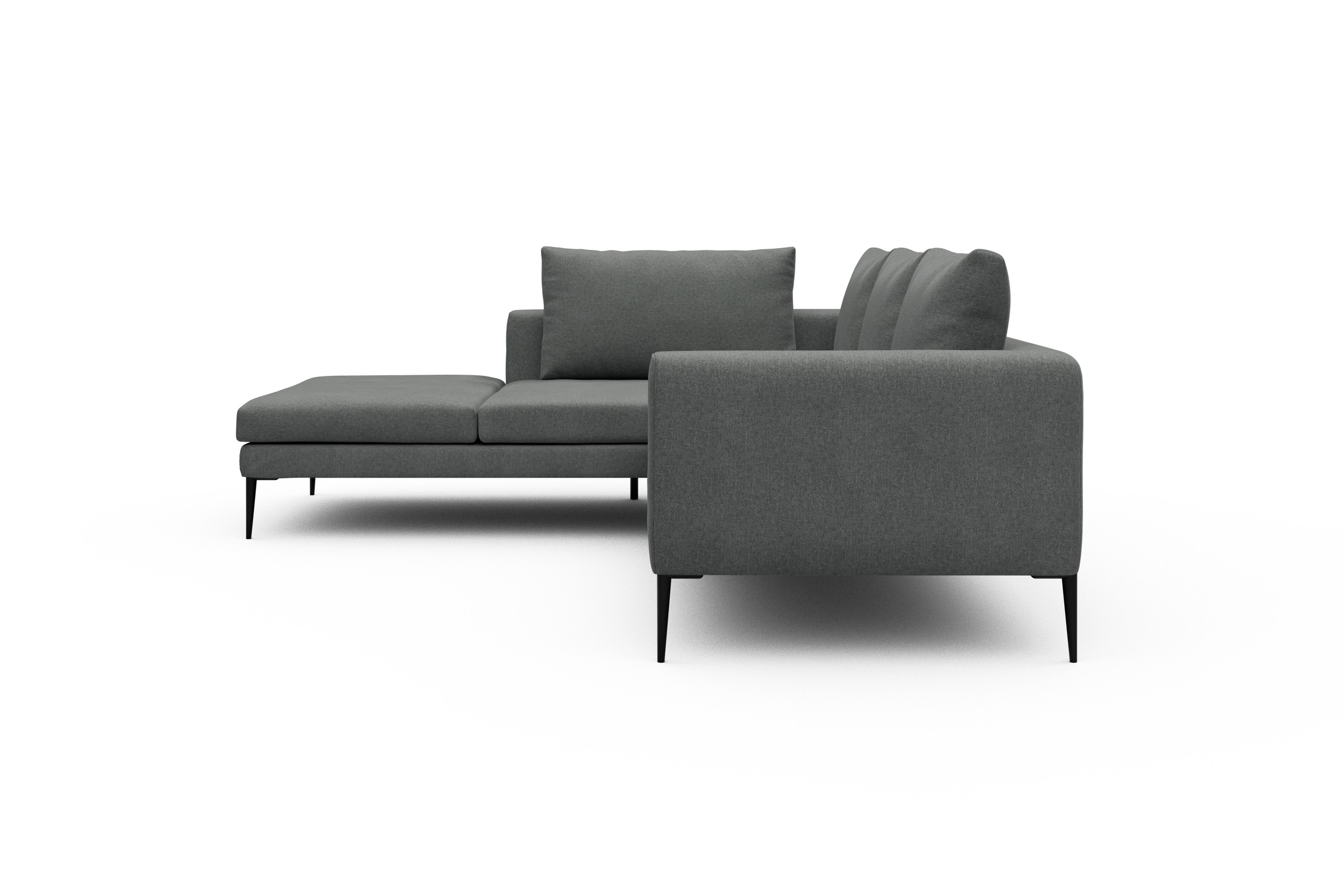 Ecksofa Paul Relax-Ecke links mit 2-Sitzer Satya-Steel