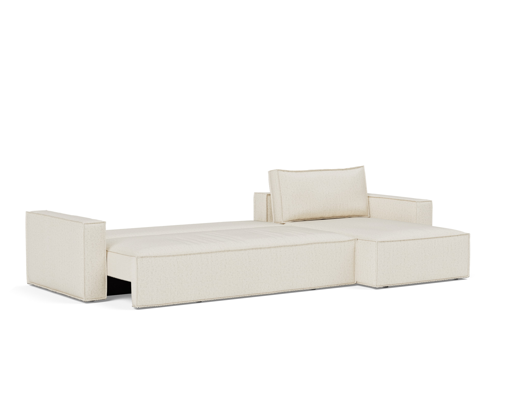 Schlafsofa Newilla mit Chaiselongue Boucle Skandi 531-Off-White