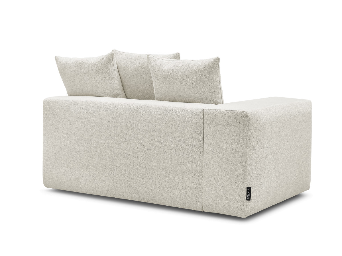Bobochic Voltaire Sofamodul 2-Sitzer 178 × 100 cm Melange-Stoff Weiß Ecke links