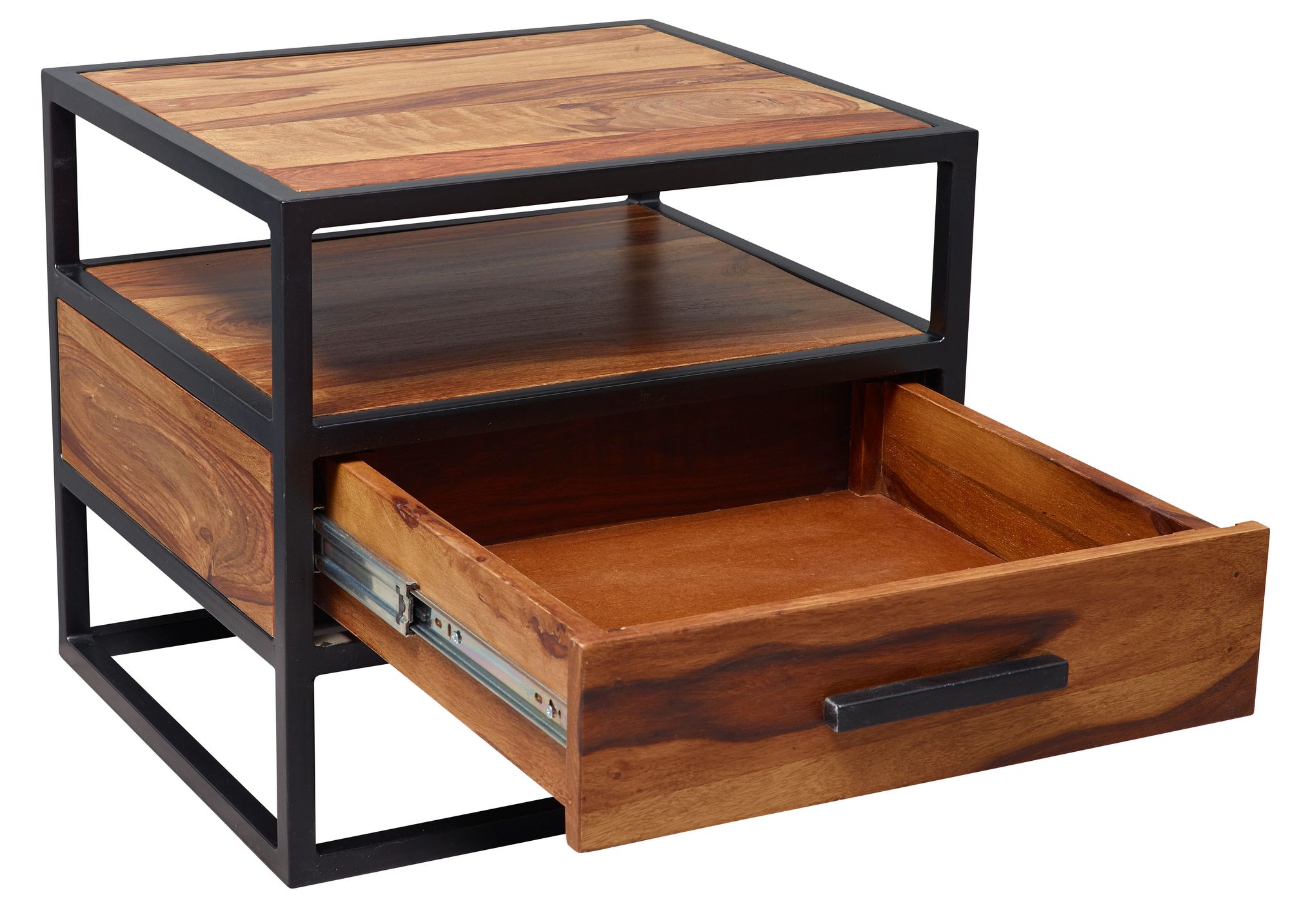 Nachttisch Bryrup Sheesham Massivholz 50 × 45 × 45 cm