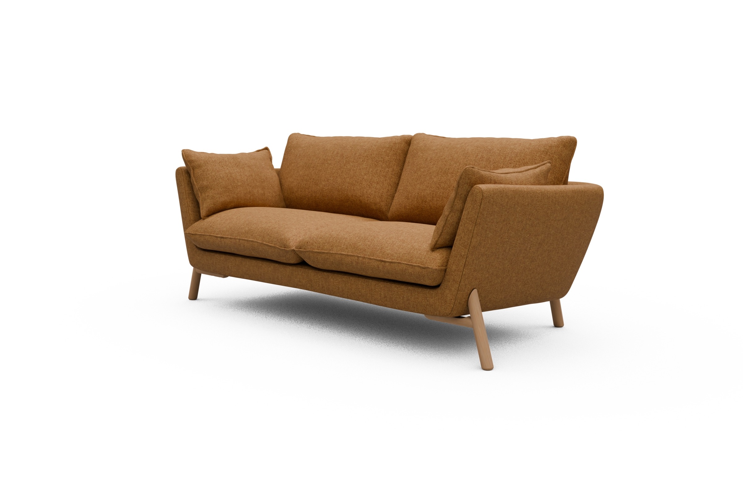 Sofa Emil 2-Sitzer Beinfarbe Eiche Natur Sama-Curcama