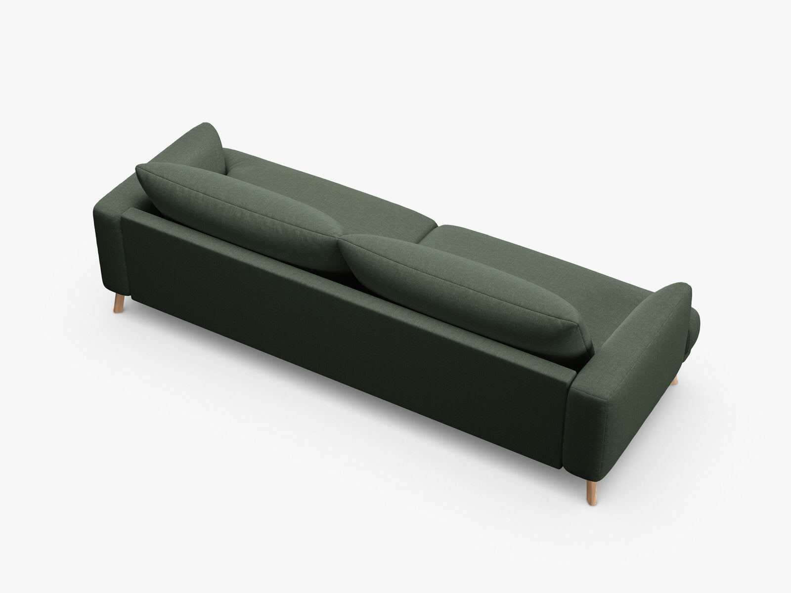 Micadoni Sofa Naomi 4-Sitzer Strukturierter Stoff Liberty Moßgrün