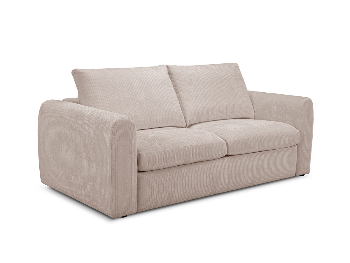 Bobochic Archi Schlafsofa 3-Sitzer Cordsamt Beige, Liegefläche 140 × 190 cm