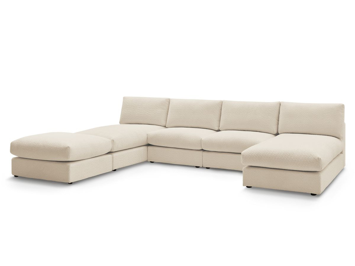 Bobochic Paris Wohnlandschaft Bouclé-Stoff Beige
