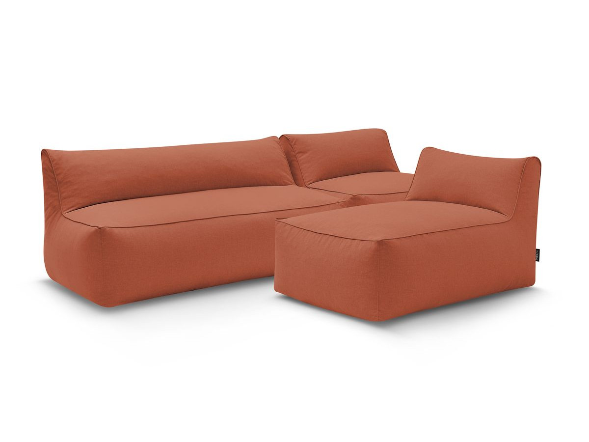 Bobochic Riviera Pouf 320 × 135 cm Stoff Orange