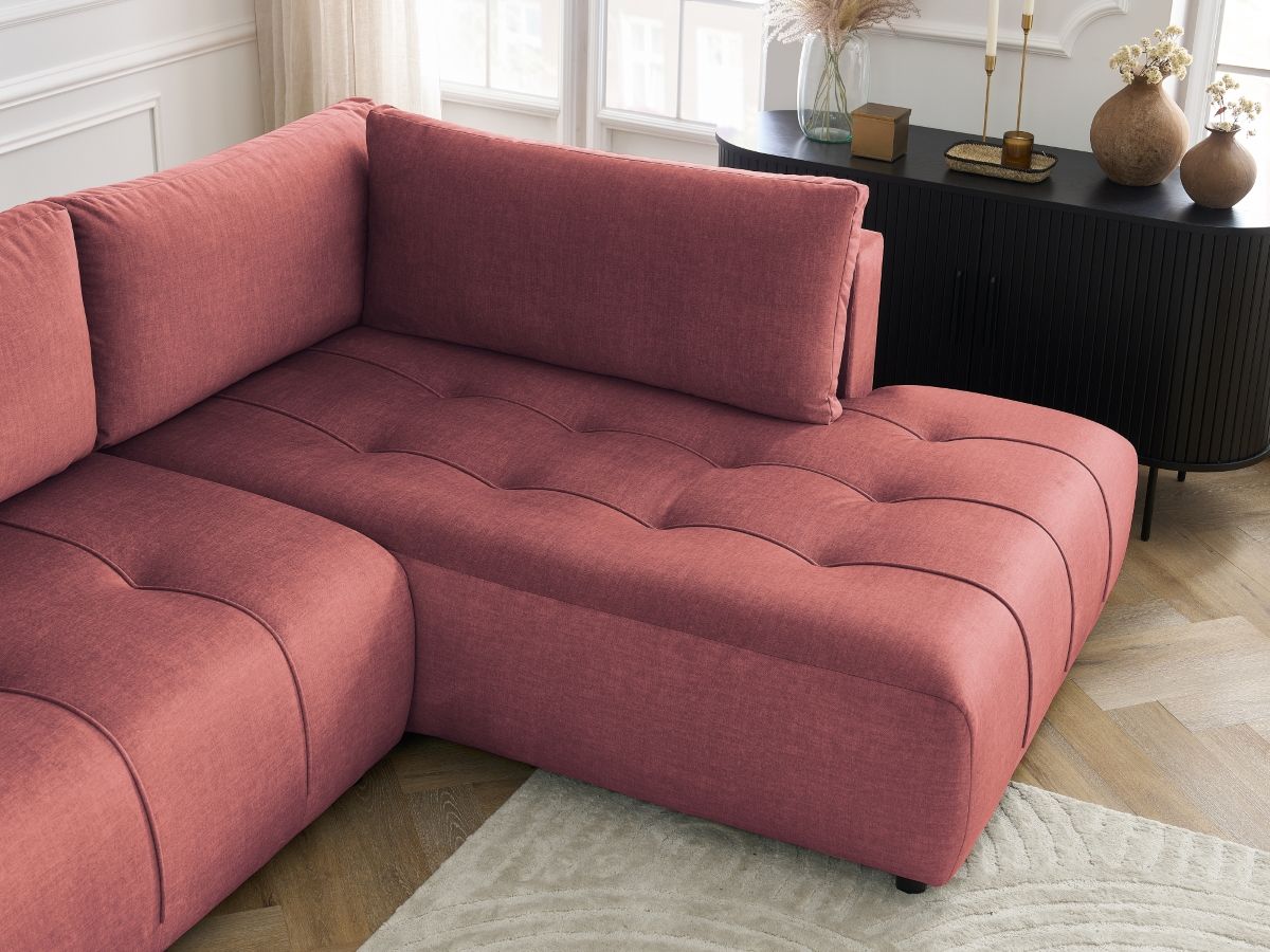 Bobochic Arsene Wohnlandschaft Samt Orange Ecke links